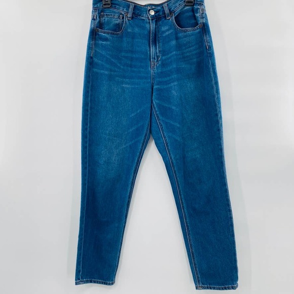 American Eagle Mom Jean Relaxed fit High Waisted Casual Denim Medium Wash Sz 6 - Picture 2 of 13
